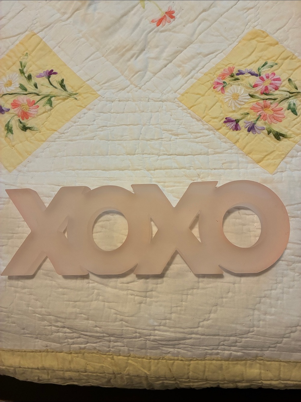 Pink XOXO Decorative Standing Accent